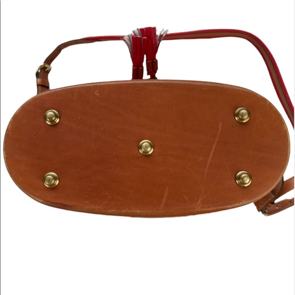 Vintage Dooney & Bourke Dover Drawstring Case Shoulder Crossbody Bag Red - Picture 8 of 16